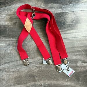 Dickies Red Suspenders for Men
